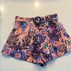 Zimmermann High Waist Purple and Pink Shorts - Size 2 | US 6